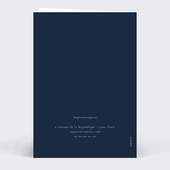 Carte de vœux entreprise Ho ho ho logo Verso