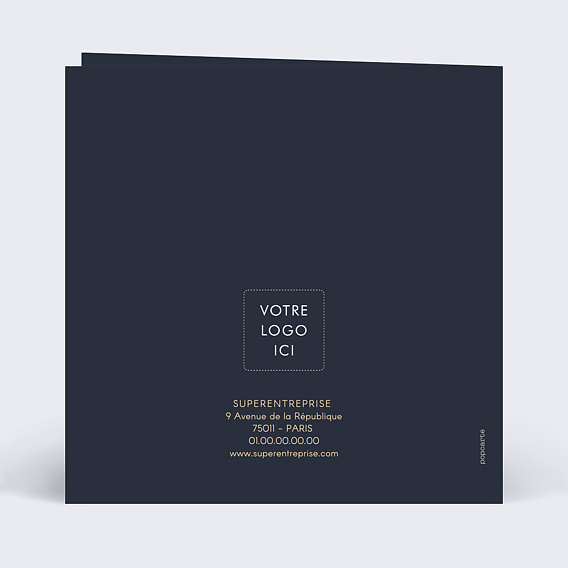 Carte de vœux entreprise Stellaire Verso