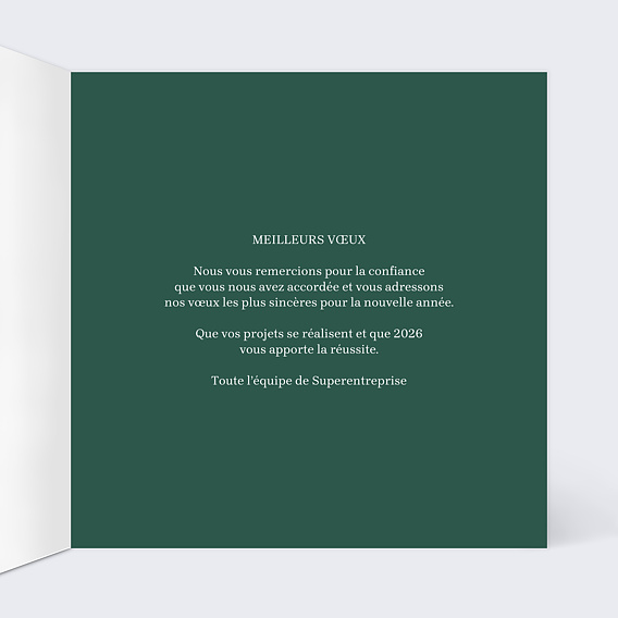 Carte de vœux entreprise Panonceau du notaire Intérieur Droit