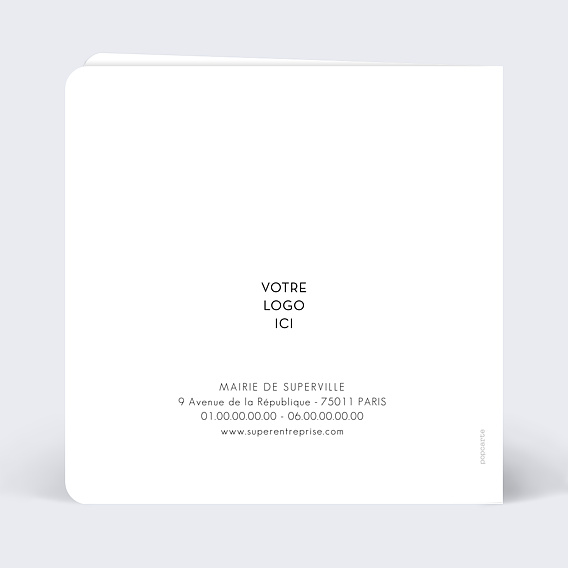 Carte de vœux entreprise Voeux Mairie Verso