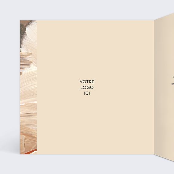 Carte de vœux entreprise Texture Intérieur Gauche