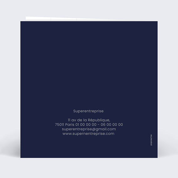 Carte de vœux entreprise Voeux Enneigés Verso