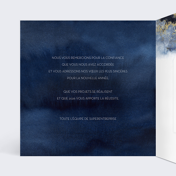 Carte de vœux entreprise Feldspath avec graines Intérieur Gauche