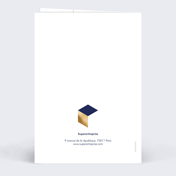 Carte de vœux entreprise Bases solides Verso