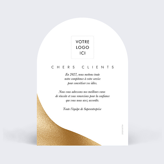 Carte de Voeux Entreprise Bicolore Design