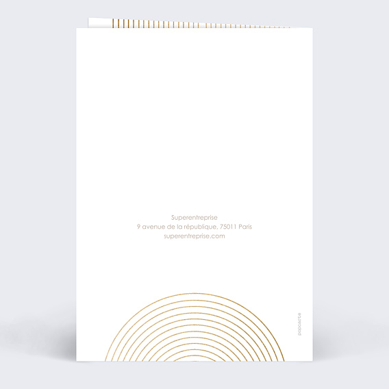 Carte de vœux entreprise Chiffres stylisés Verso