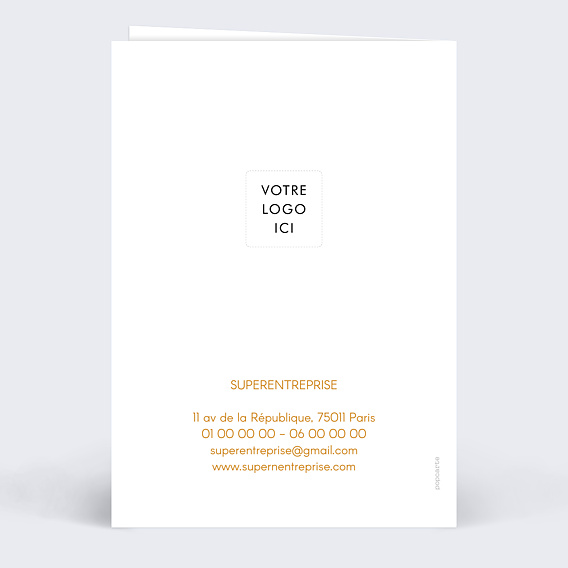 Carte de vœux entreprise Duplication Verso