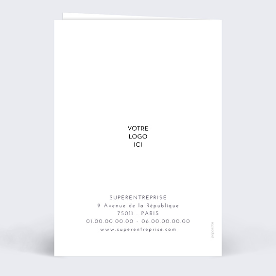 Carte de vœux entreprise Élégant Relief Verso