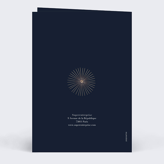 Carte de vœux entreprise Festivités Verso