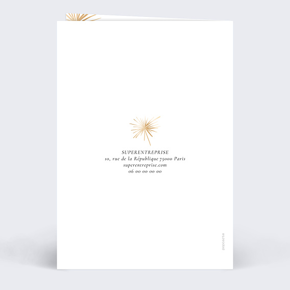 Carte de vœux entreprise Fizz Verso