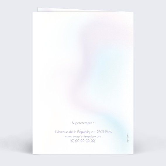 Carte de vœux entreprise Glitch Verso