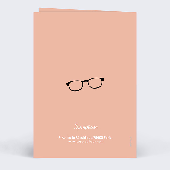 Carte de vœux entreprise Héros à Lunettes  Verso