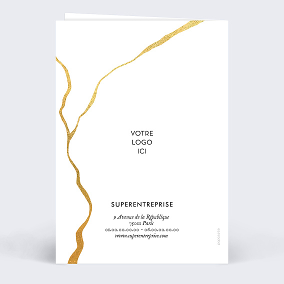 Carte de vœux entreprise Kintsugi Verso