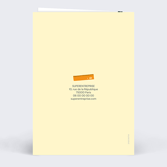 Carte de vœux entreprise Les bons outils Verso