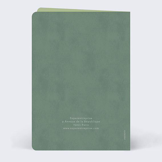 Carte de vœux entreprise Machine à Écrire Verso