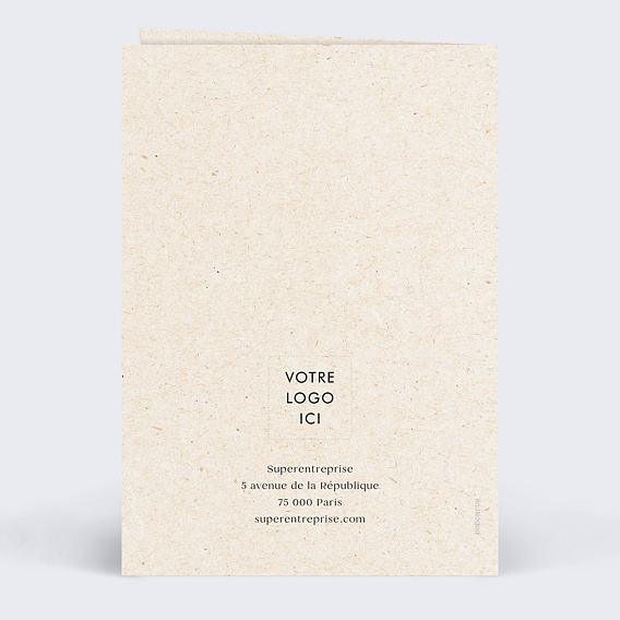 Carte de vœux entreprise Arbre fleuri Verso