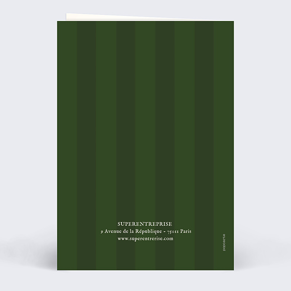 Carte de vœux entreprise Sapin illustré vintage Verso