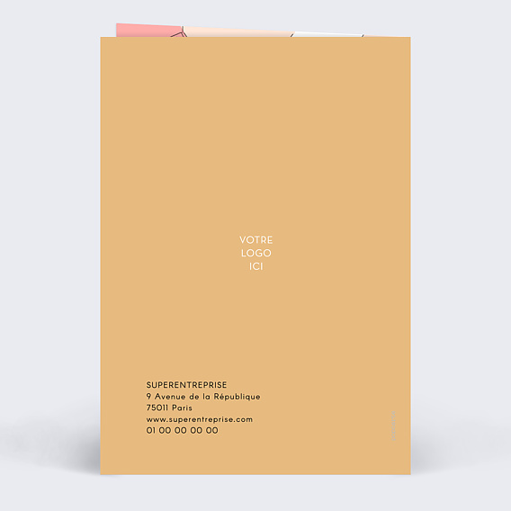 Carte de vœux entreprise Solidarité Féminine Verso