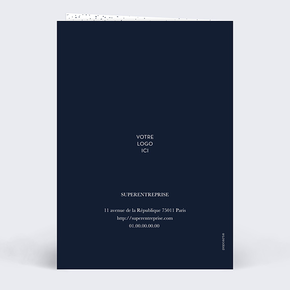 Carte de vœux entreprise Sous la Neige Verso