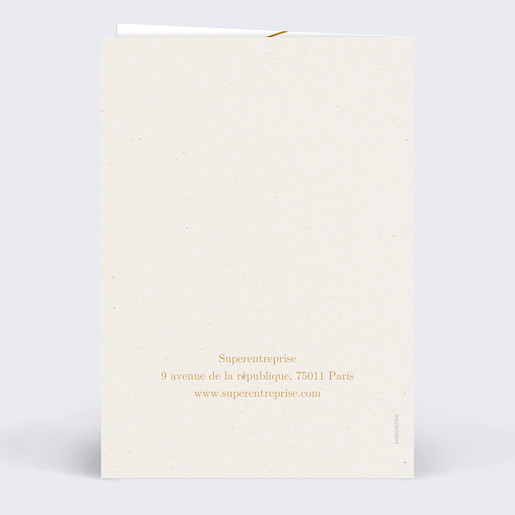 Carte de vœux entreprise Traversant Verso