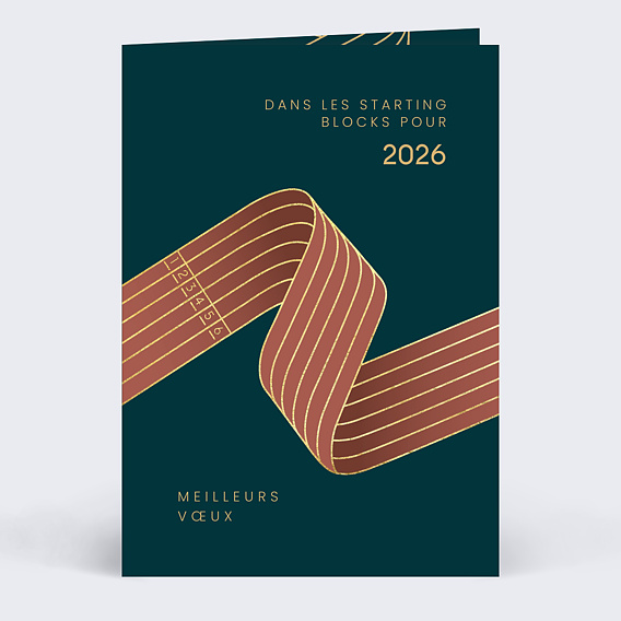 Carte de vœux entreprise Starting Blocks Recto