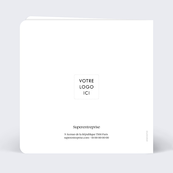 Carte de vœux entreprise Coup de pinceau Verso