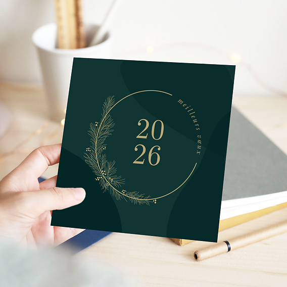 Carte de vœux entreprise Couronne Fine Après 4