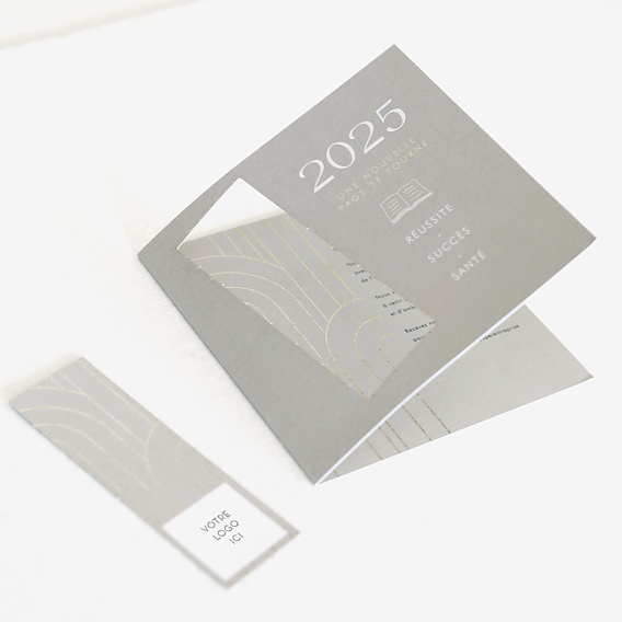 Carte de vœux entreprise Découpe Marque-Page Après 4