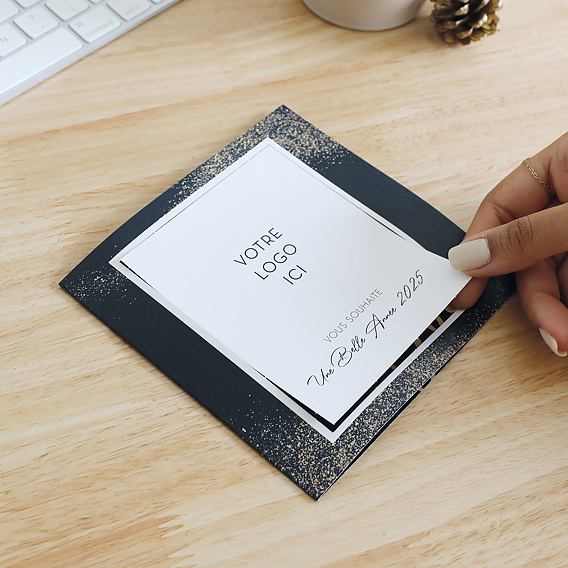 Carte de vœux entreprise Découpe Photo Polaroid Après 4