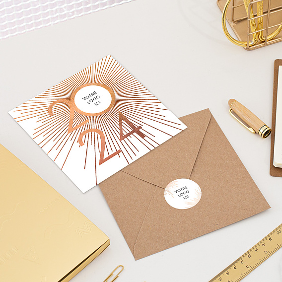 Carte de vœux entreprise Logo Après 4