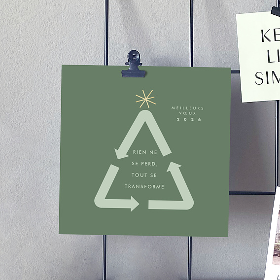 Carte de vœux entreprise Recyclage Après 4