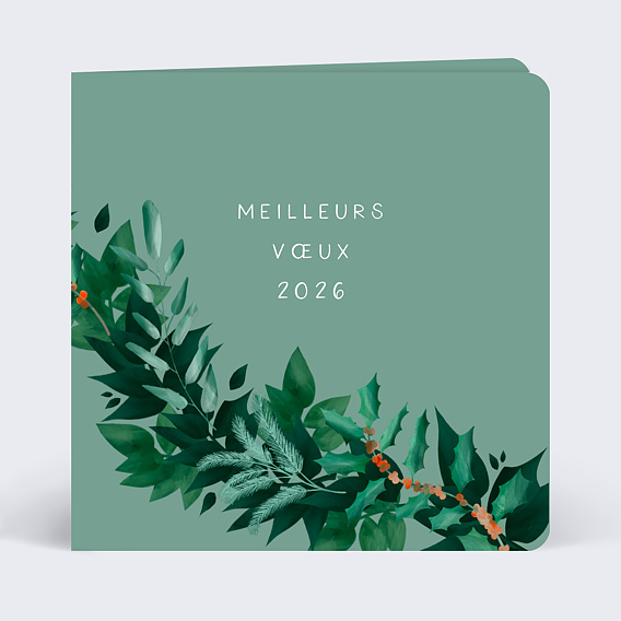 Carte de vœux entreprise Végétaux traditionnels Après 4