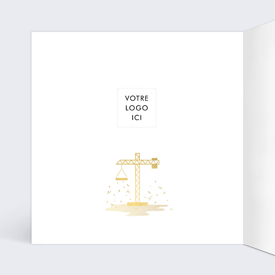 Carte de vœux entreprise Concept Chantier Intérieur Gauche