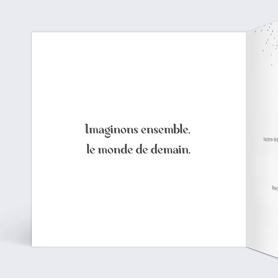 Carte de vœux entreprise Explosion Logo Intérieur Gauche