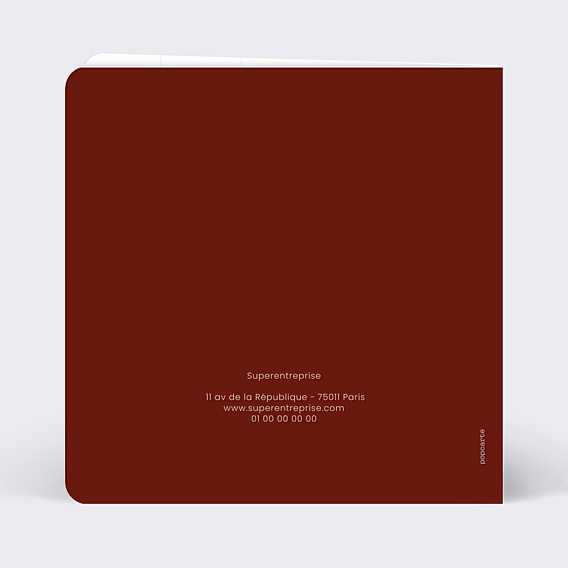 Carte de Voeux Entreprise Voeux enneigés rouge