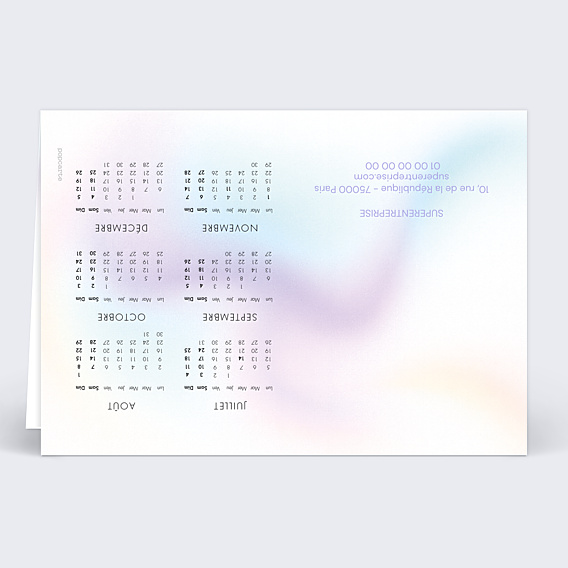 Carte de Voeux Entreprise Calendrier glitch