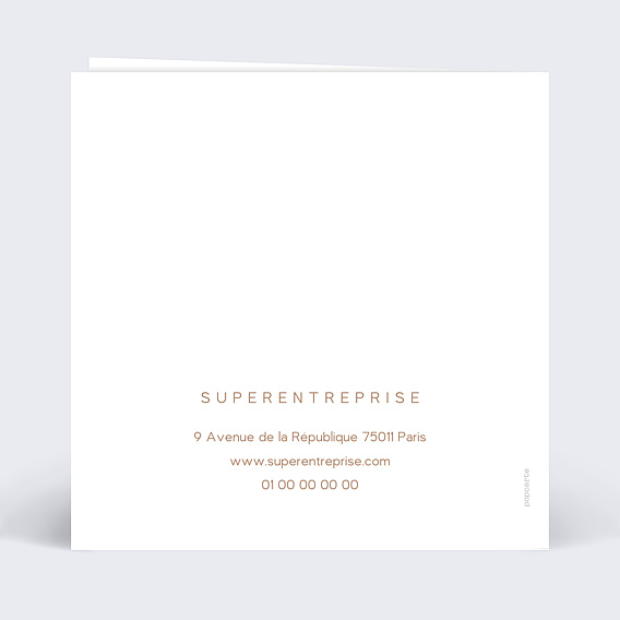 Carte de vœux entreprise Balance chic Verso
