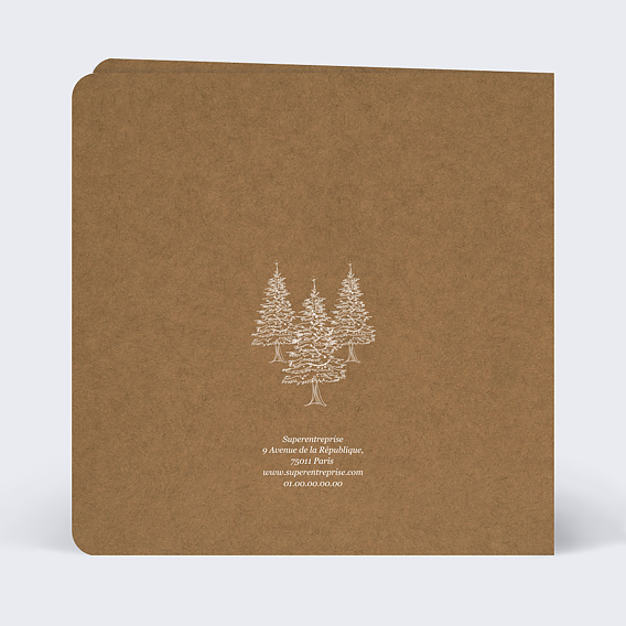 Carte de vœux entreprise Sapin Traditionnel Verso