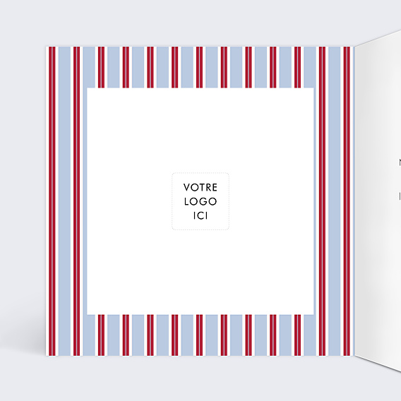 Carte de Voeux Entreprise Rayures chic