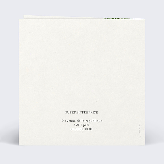 Carte de vœux entreprise Joli Brin Verso