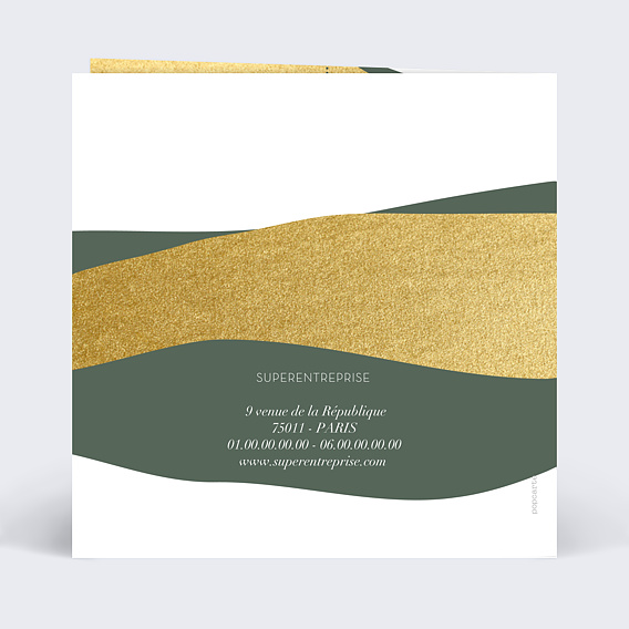 Carte de vœux entreprise Découpe Boule de Noël Verso