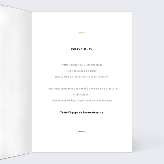 Carte de vœux entreprise Tampon Ginkgo Intérieur Droit