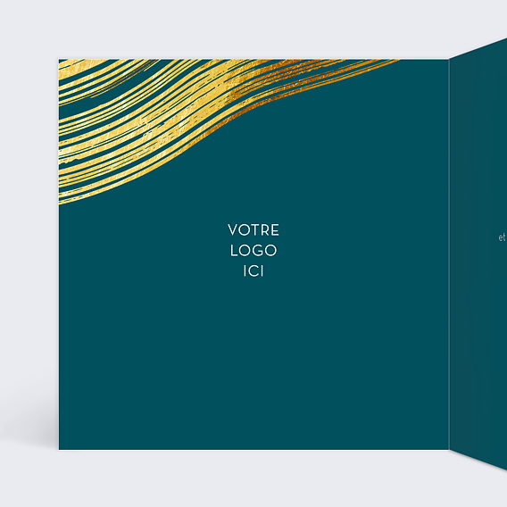 Carte de vœux entreprise Mouvement Intérieur Gauche