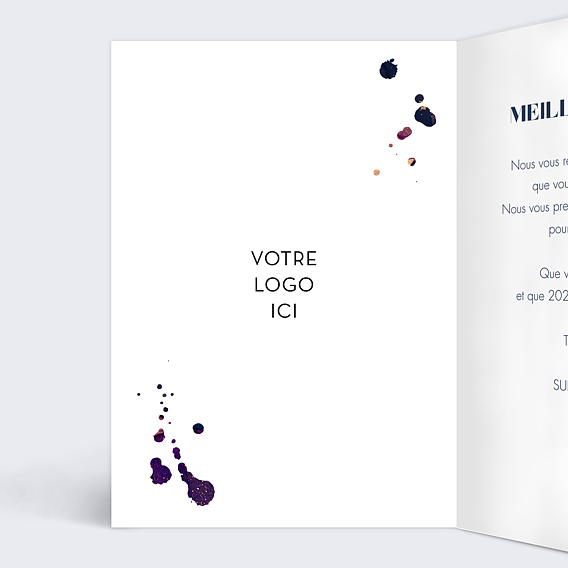 Carte de vœux entreprise Labo Pipette Intérieur Gauche