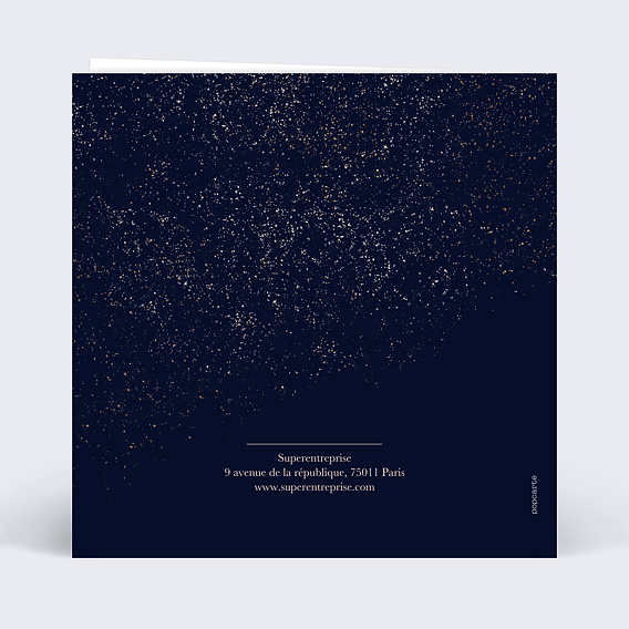 Carte de vœux entreprise Année champagne Verso