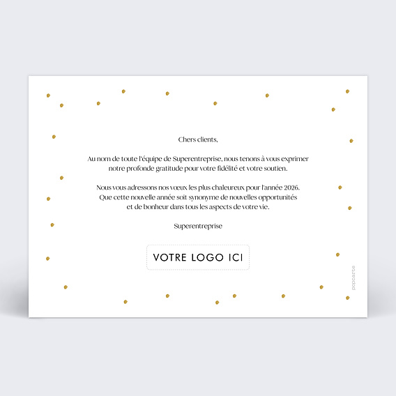 Carte de vœux entreprise Tirage végétal Verso