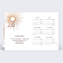 Carte de vœux entreprise Logo Calendrier Verso
