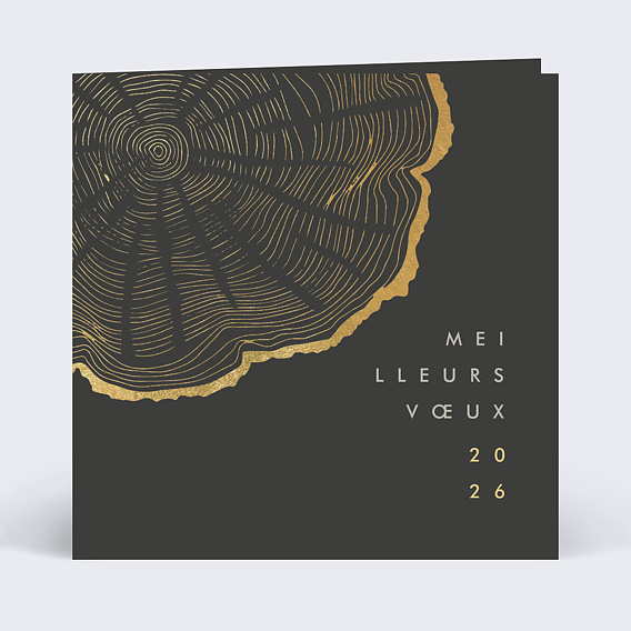 Carte de vœux entreprise Ecorce Recto