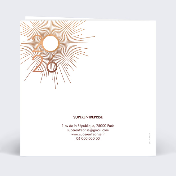 Carte de vœux entreprise Logo Verso