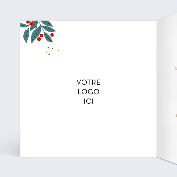 Carte de vœux entreprise Baies Rouges Intérieur Gauche